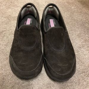 Brown Suede Skechers-Memory foam form fit